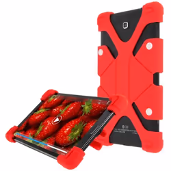 Coque tablette - AVIZAR - Universel - Silicone Gel - Rouge - 7.9 à 9 pouces