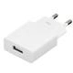 Chargeur USB Secteur - Universel - 2.1A - Câble USB type C - Charge rapide - Blanc