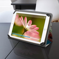 Housse Universelle - AVIZAR - Étui Tablette 9 à 10 - Motif Tropical - Flamant Rose - Support Intégré
