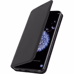 Etui Galaxy S9 - AVIZAR - Housse folio - Éco-cuir - Fonction support - Porte-carte noir