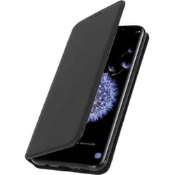 Etui Galaxy S9 - AVIZAR - Housse folio - Éco-cuir - Fonction support - Porte-carte noir