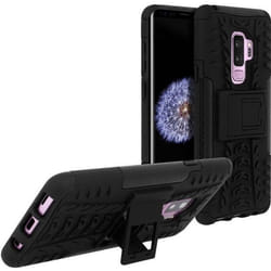 Coque pour Samsung Galaxy S9 Plus - AVIZAR - Ultra-résistante - Antichocs - Support intégré - Noir