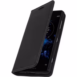 Etui - AVIZAR - Sony Xperia XZ2 - Cuir véritable - Fonction support - Noir