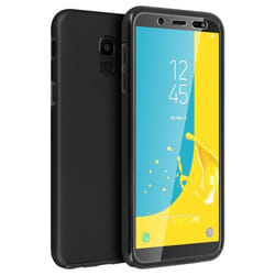 Coque de protection - AVIZAR - Samsung Galaxy J6 - Silicone + Polycarbonate - Ultra-fin - Noir
