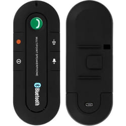 Kit Mains Libres - Bluetooth - Multipoint - Fixation Pare-soleil - Chargeur Allume-Cigare - Noir
