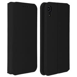 Housse iPhone XR - MARQUE - Etui folio - Éco-cuir - Noir - Fonction support