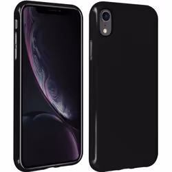 Coque de téléphone - Apple - iPhone XR - Silicone gel souple - Effet mat - Contours brillants