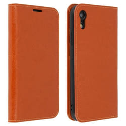 Étui iPhone XR - AVIZAR - Housse Cuir Portefeuille - Protection Chocs - Support Vidéo - 3 Fentes Cartes