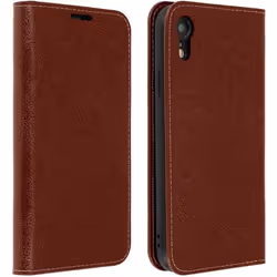 Étui iPhone XR - AVIZAR - Housse Cuir Portefeuille - Protection Chocs - Support Vidéo - 3 Fentes Cartes