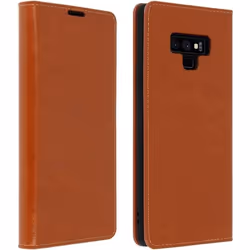 Étui pour Samsung Galaxy Note 9 - AVIZAR - Housse Cuir Portefeuille - Support Vidéo - Marron - Semi-rigide