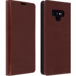 Étui pour Samsung Galaxy Note 9 - AVIZAR - Housse Cuir Portefeuille - Marron - Support Vidéo - 3 Fentes Cartes