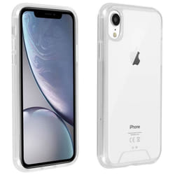 Coque iPhone XR - AVIZAR - Bi-matière - Protection rigide - Contour silicone gel - Transparent