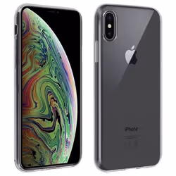 Coque Arrière + Film Verre Trempé écran iPhone XS Max - Contour noir
