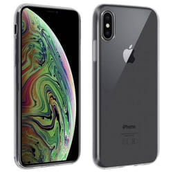 Coque Arrière + Film Verre Trempé écran iPhone XS Max - Contour noir