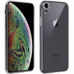 Coque et film de protection - Apple - iPhone XR - Silicone transparent - Verre trempé - Souple