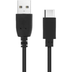 Câble USB vers USB Type C - AVIZAR - Quick Charge 2.0 - 12m - Noir - Synchronisation rapide