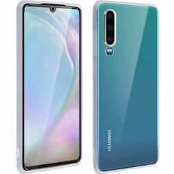 Coque et film de protection - Huawei - P30 - Silicone gel - Verre trempé - Transparent