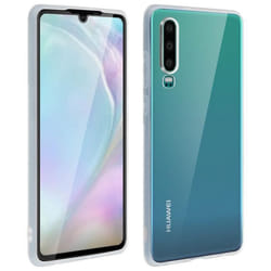 Coque et film de protection - Huawei - P30 - Silicone gel - Verre trempé - Noir