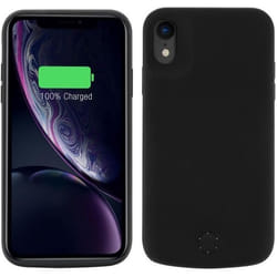 Coque Batterie iPhone XR - AVIZAR - Noir - 5000mAh - Lithium-polymère - Indicateur LED