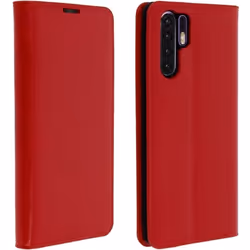 Étui - AVIZAR - P30 Pro - Cuir véritable - Support vidéo - Rouge
