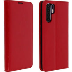Étui - AVIZAR - P30 Pro - Cuir véritable - Support vidéo - Rouge