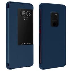 Housse - AVIZAR - Huawei Mate 20 - Coque Rigide - Étui Grande Fenêtre - Bleu Nuit