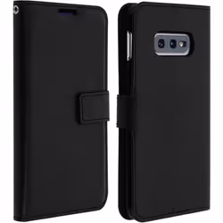 Housse pour Samsung Galaxy S10e - AVIZAR - Étui Folio Portefeuille - Éco-cuir - Noir - Support Vidéo