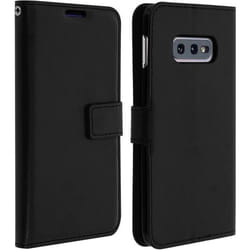 Housse pour Samsung Galaxy S10e - AVIZAR - Étui Folio Portefeuille - Éco-cuir - Noir - Support Vidéo