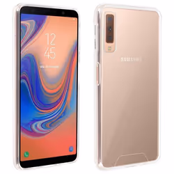 Coque - AVIZAR - Galaxy A7 2018 - Protection Antichocs - Design Transparent - Bi-matière