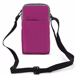 Etui Ceinture Smartphone - AVIZAR - Universel - 2 Poches - Tissu Résistant - Rose