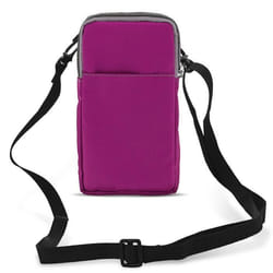 Etui Ceinture Smartphone - AVIZAR - Universel - 2 Poches - Tissu Résistant - Rose