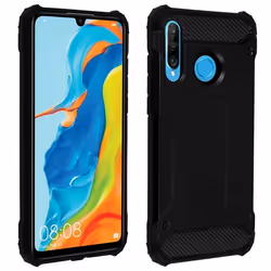 Coque - AVIZAR - Huawei P30 Lite - Protection Hybride - Antichoc jusquà 18m - Noir