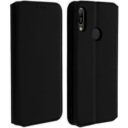 Housse - AVIZAR - Honor 8A / Huawei Y6 2019 - Étui Folio Portefeuille - Éco-cuir - Noir