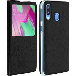 Housse pour Samsung Galaxy A40 - AVIZAR - Etui à Clapet - Ultra-fine - Souple - Noir