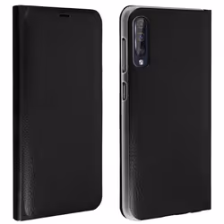 Housse pour smartphone - AVIZAR - Samsung Galaxy A50 - Coque rigide - Étui porte-carte - Noir