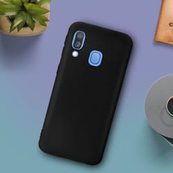 Coque - AVIZAR - Samsung Galaxy A40 - Silicone gel - Noir - Finition soft touch