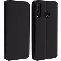 Housse - AVIZAR - Huawei P30 Lite - Étui Folio Portefeuille - Éco-cuir - Noir