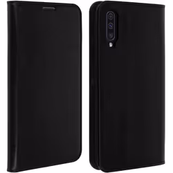 Étui pour Samsung Galaxy A50 - AVIZAR - Housse Folio Cuir - Support Vidéo - Noir - Protection Intégrale