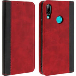 Housse - AVIZAR - Huawei P Smart 2019 / Honor 10 Lite - Éco-cuir - Rouge - Support carte