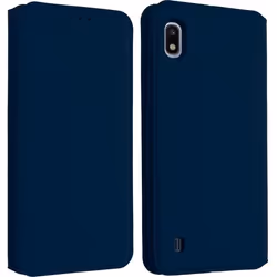 Housse - AVIZAR - Samsung Galaxy A10 - Éco-cuir - Fonction support - Bleu nuit