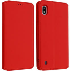 Housse pour Samsung Galaxy A10 Étui Folio Fonction Support Vidéo Rouge