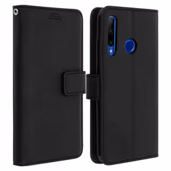 Housse de protection - AVIZAR - Honor 20 Lite - Éco-cuir - Support vidéo - Porte-carte noir