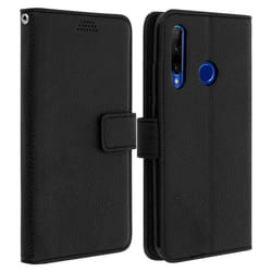 Housse de protection - AVIZAR - Honor 20 Lite - Éco-cuir - Support vidéo - Porte-carte noir
