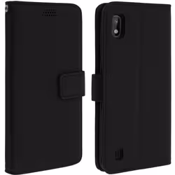Housse pour Samsung Galaxy A10 - AVIZAR - Etui Portefeuille Porte-carte Support Vidéo - Noir