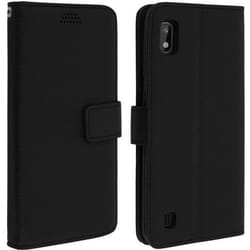 Housse pour Samsung Galaxy A10 - AVIZAR - Etui Portefeuille Porte-carte Support Vidéo - Noir