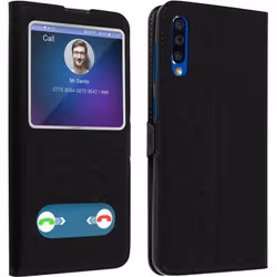 Housse pour Samsung Galaxy A50 - AVIZAR - Coque Souple - Protection Intégrale - Fonction Stand - Noir