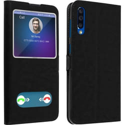 Housse pour Samsung Galaxy A50 - AVIZAR - Coque Souple - Protection Intégrale - Fonction Stand - Noir