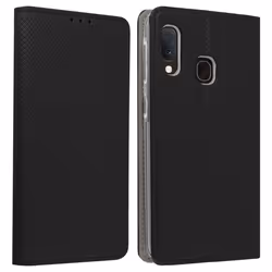 Étui Portefeuille - AVIZAR - Galaxy A20e - Noir - Support Vidéo - Compartiment Carte
