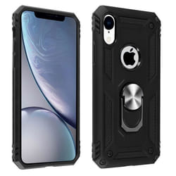 Coque iPhone XR - AVIZAR - Bi-matières - Rigide et Souple - Support Vidéo - Noir