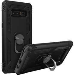 Coque - AVIZAR - Galaxy Note 8 - Bi-matières - Bague de maintien - Support vidéo noir
